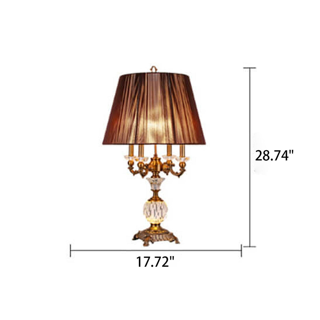 Zinc Alloy Crystal Table Lamp