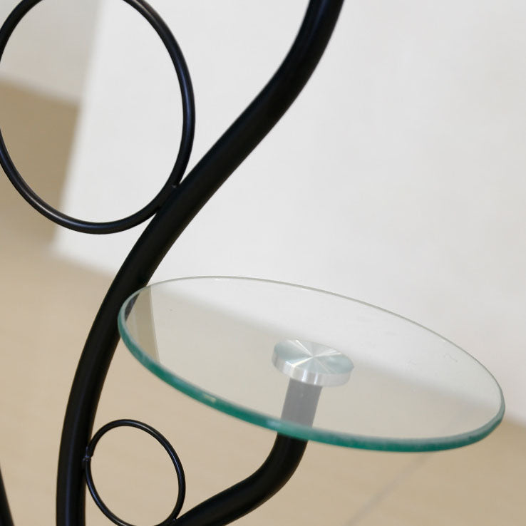 Flower Glass Table Iron 2-Light Floor Lamp