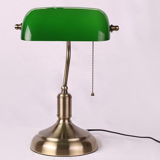 Green Glass Zipper Switch Table Lamp
