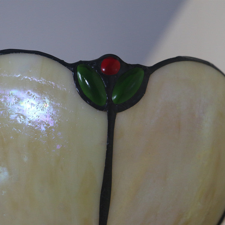 Milk Yellow Glass Gem Wall Lamp