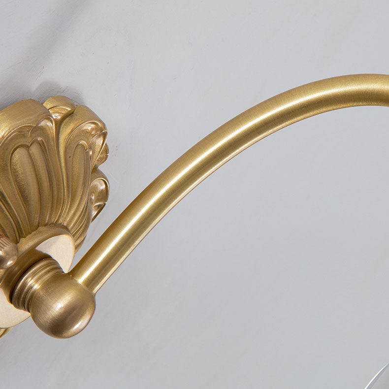 Floral Copper Glass Wall Lamp