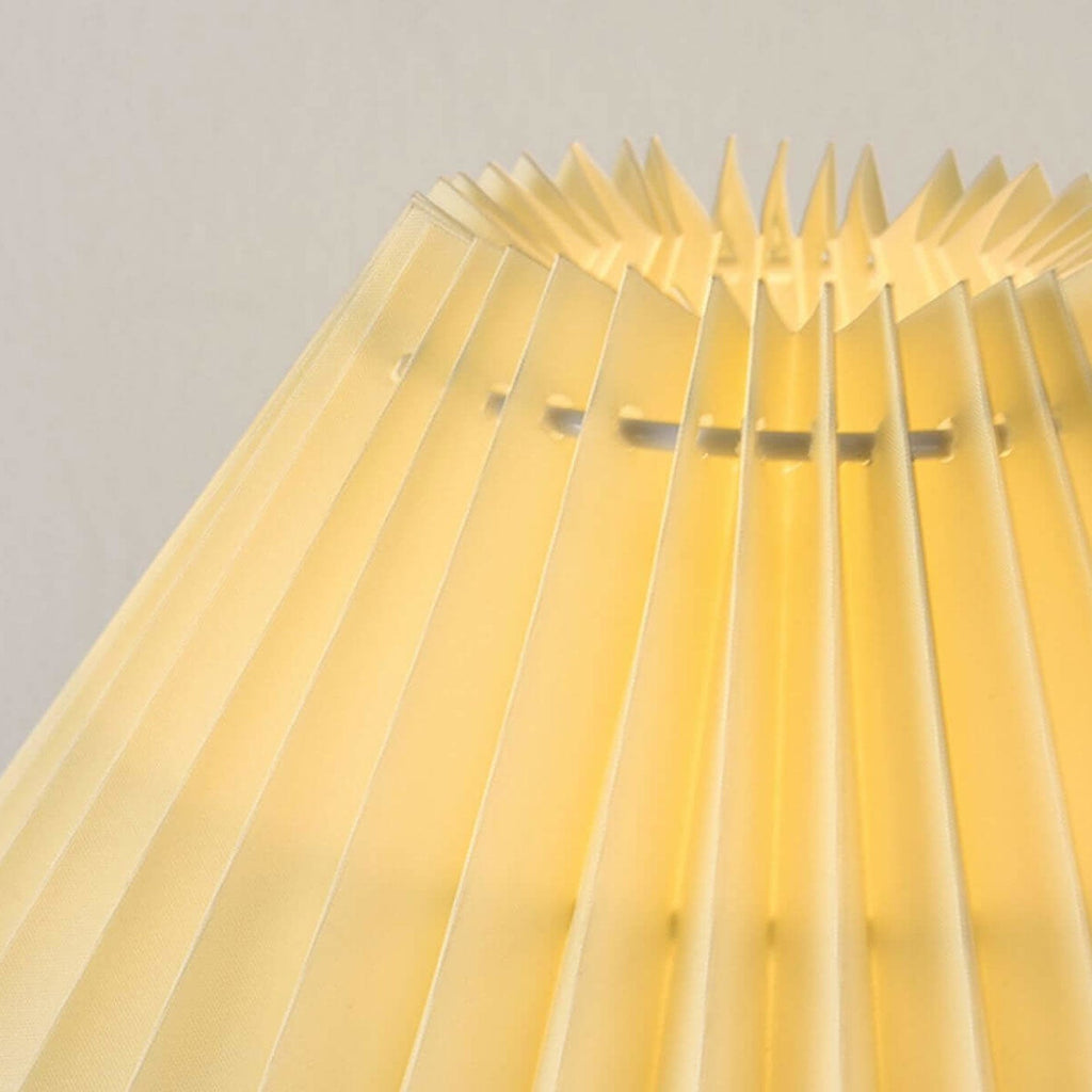 Milk Yellow Pleated Geometric Table Lamp