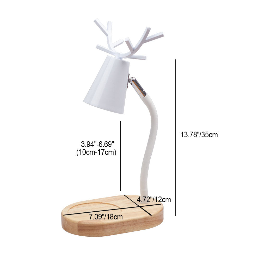 Iron Antler Solid Wood Table Lamp