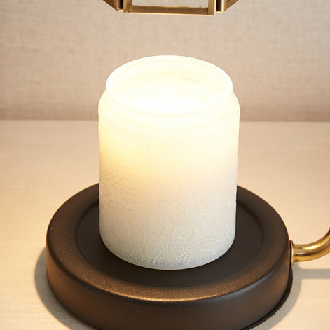 Iron Glass Cylinder Melting 2-Light Table Lamp