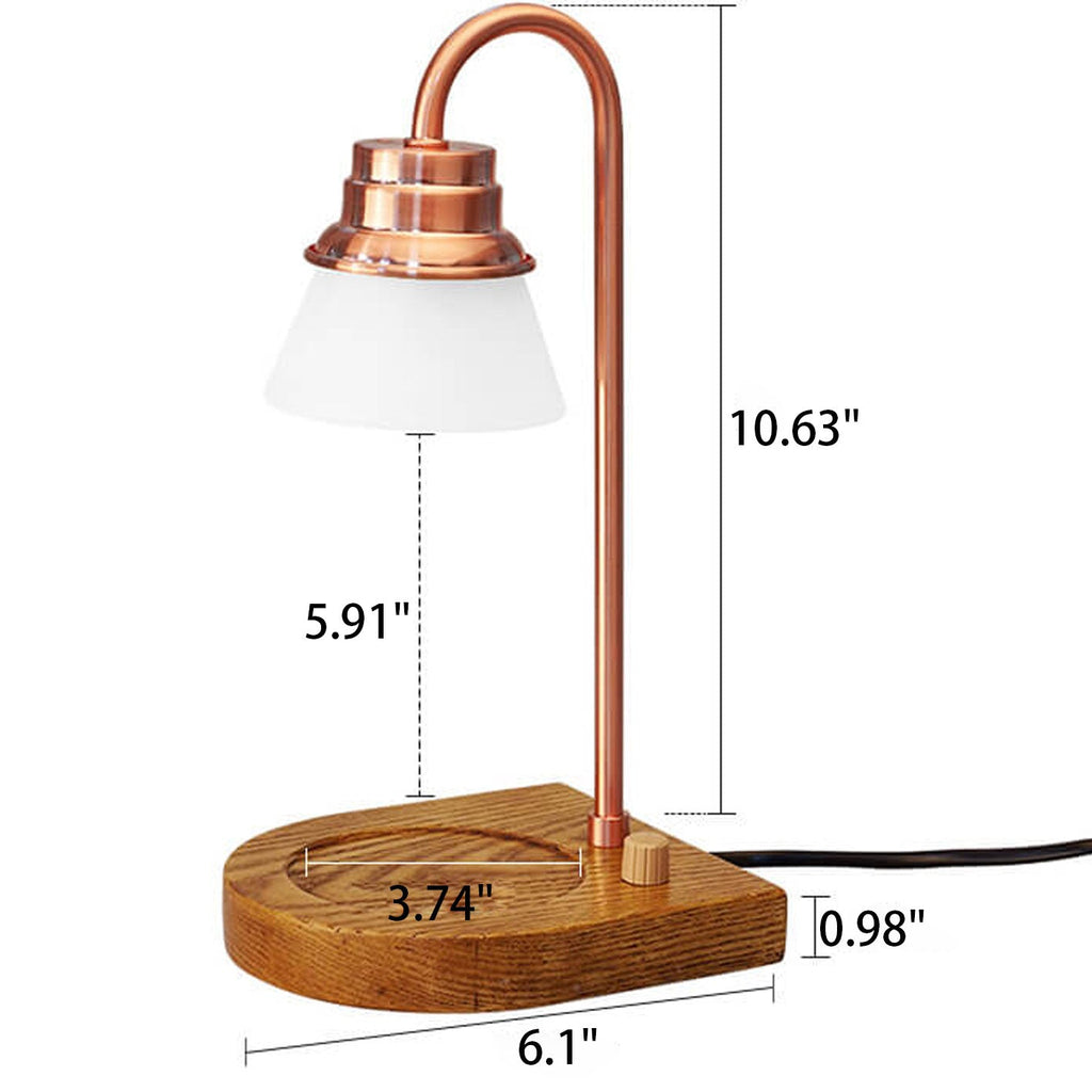 Metal Wood Melting Wax Table Lamp
