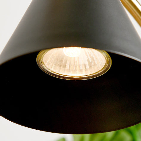 Tapered Hardware Wood Melting Table Lamp