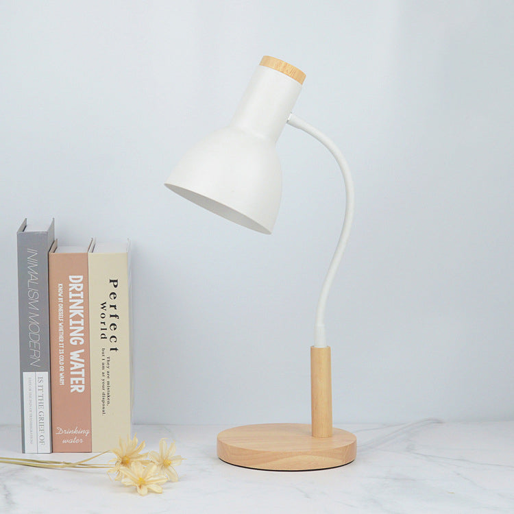 Iron Round Wood Home Table Lamp