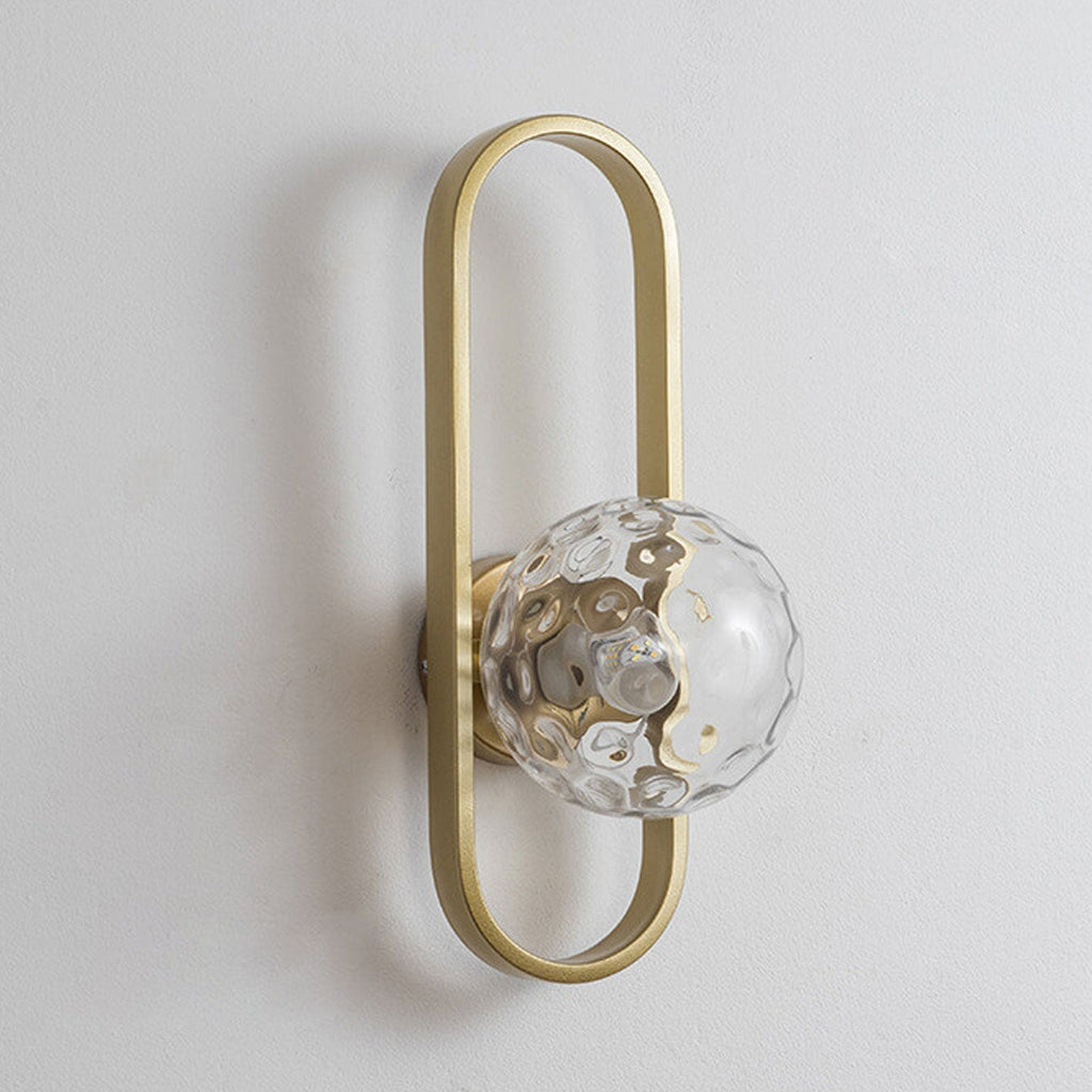 Oval Ring Iron Glass Wall Lamp