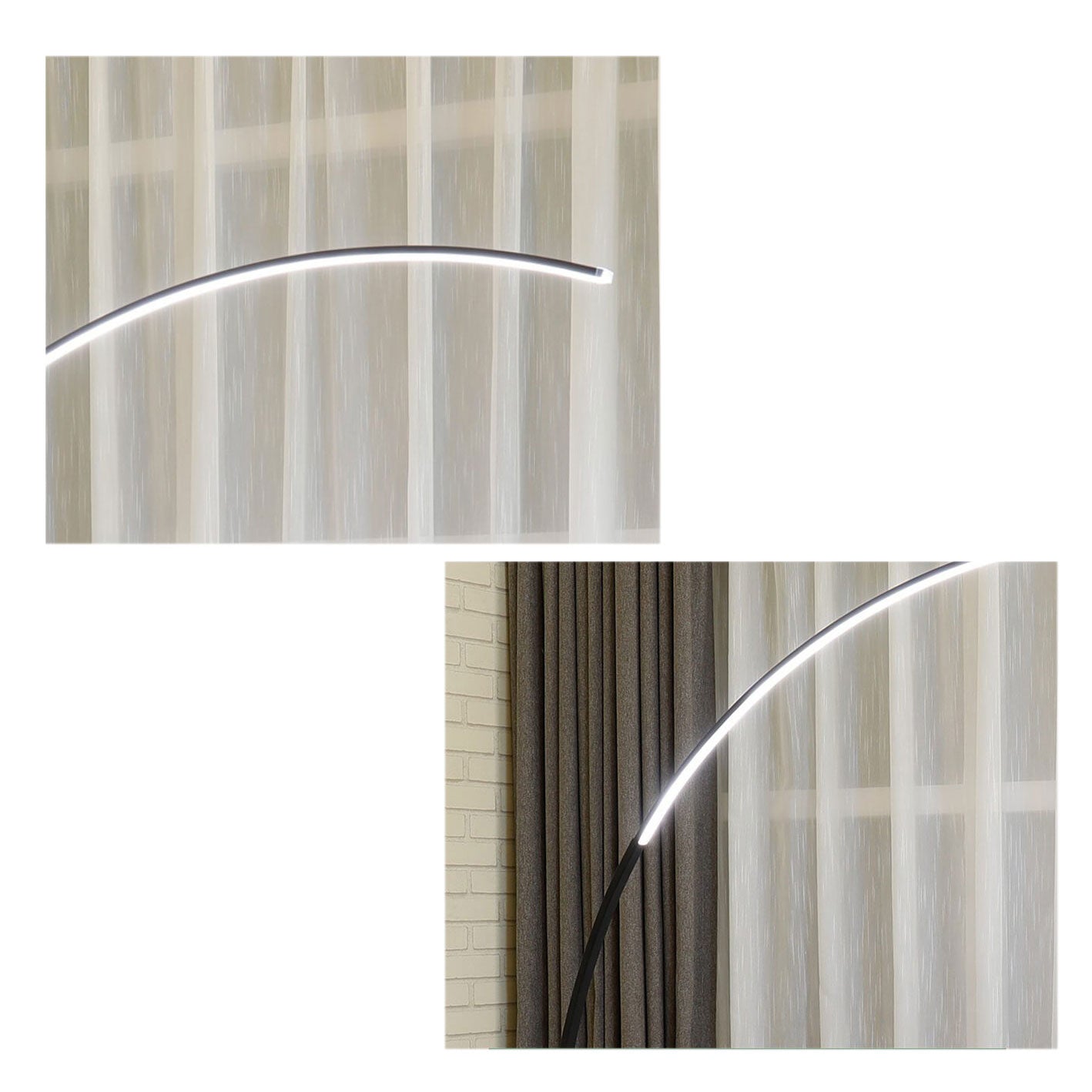 Minimalist Curved Line Aluminum Floor Lamp