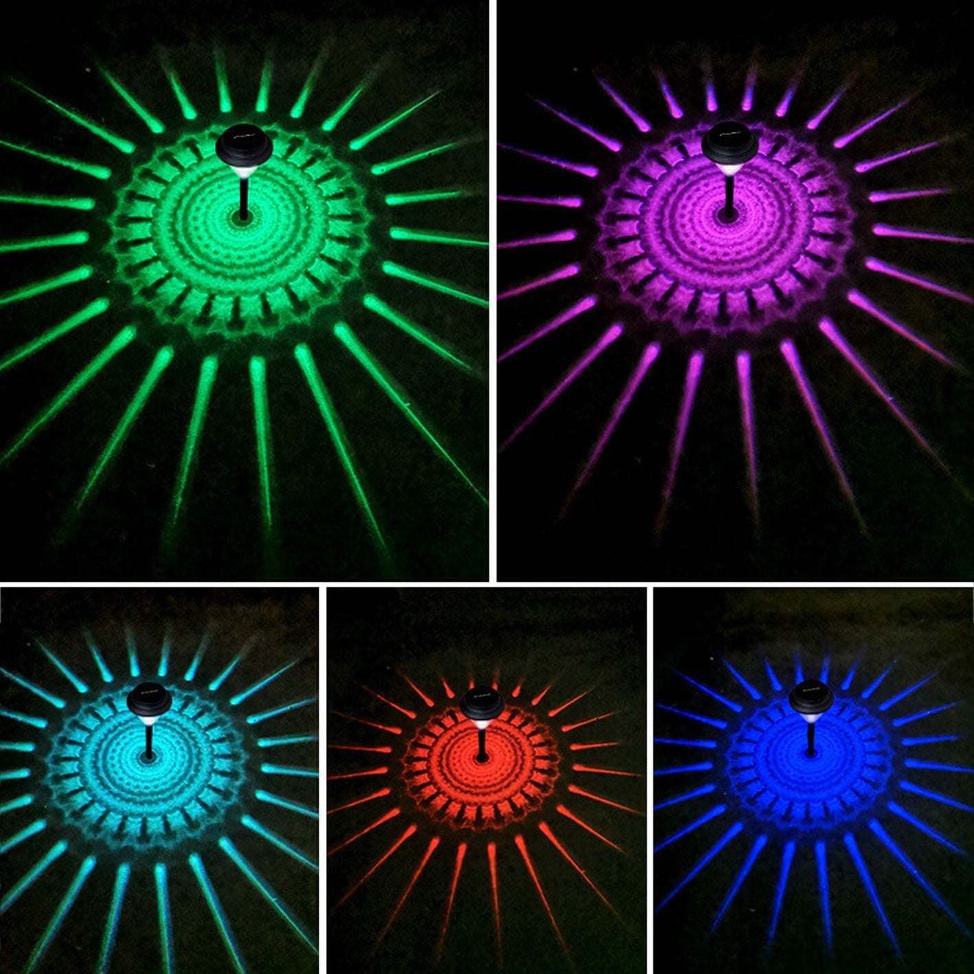 Solar Waterproof Circular Divergent Outdoor Light