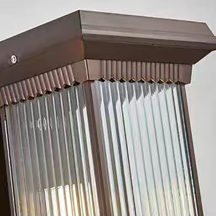 Rectangle Aluminum Glass 1/2 Outdoor Light