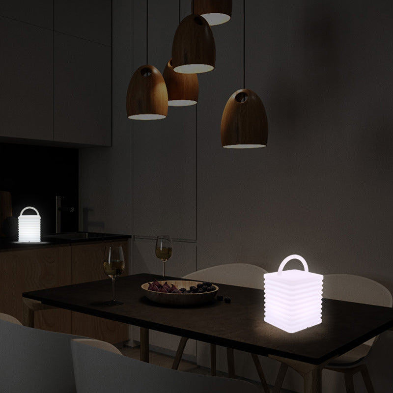 Plastic Colorful Tote Bag Table Lamp