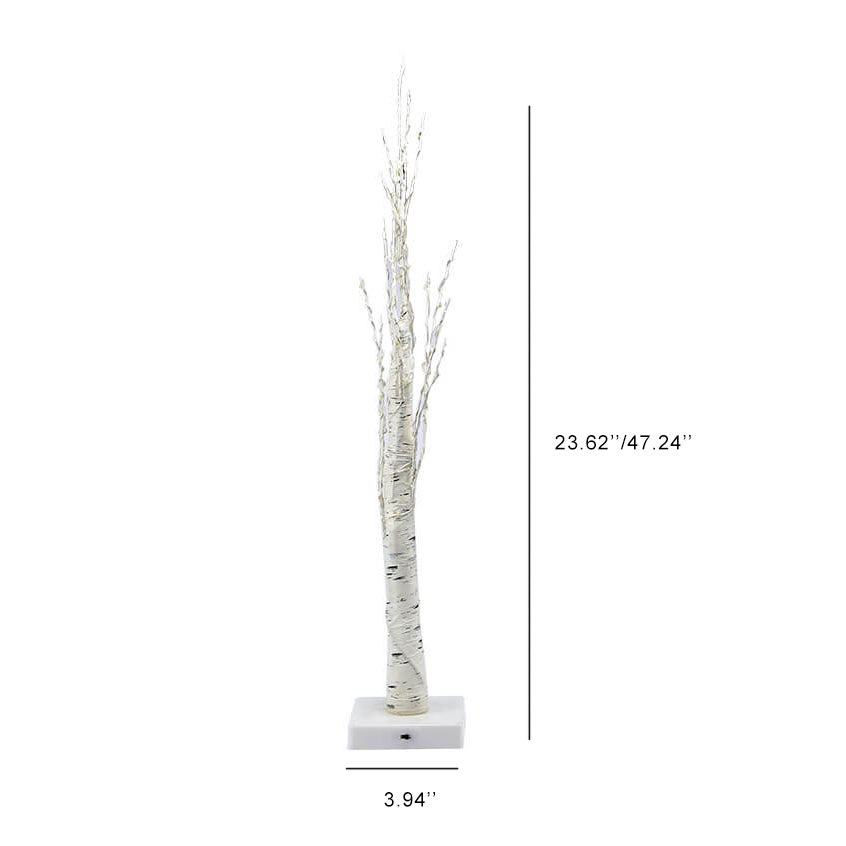 Copper Wire Birch Tree Table Lamp