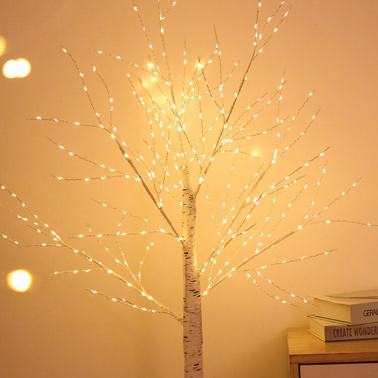 Copper Wire Birch Tree Table Lamp