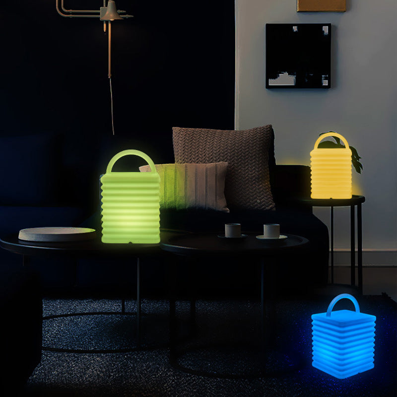 Plastic Colorful Tote Bag Table Lamp