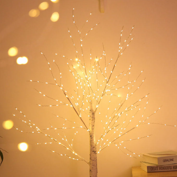 Copper Wire Birch Tree Table Lamp