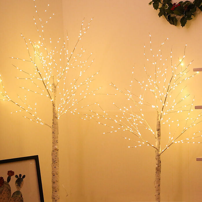 Copper Wire Birch Tree Table Lamp