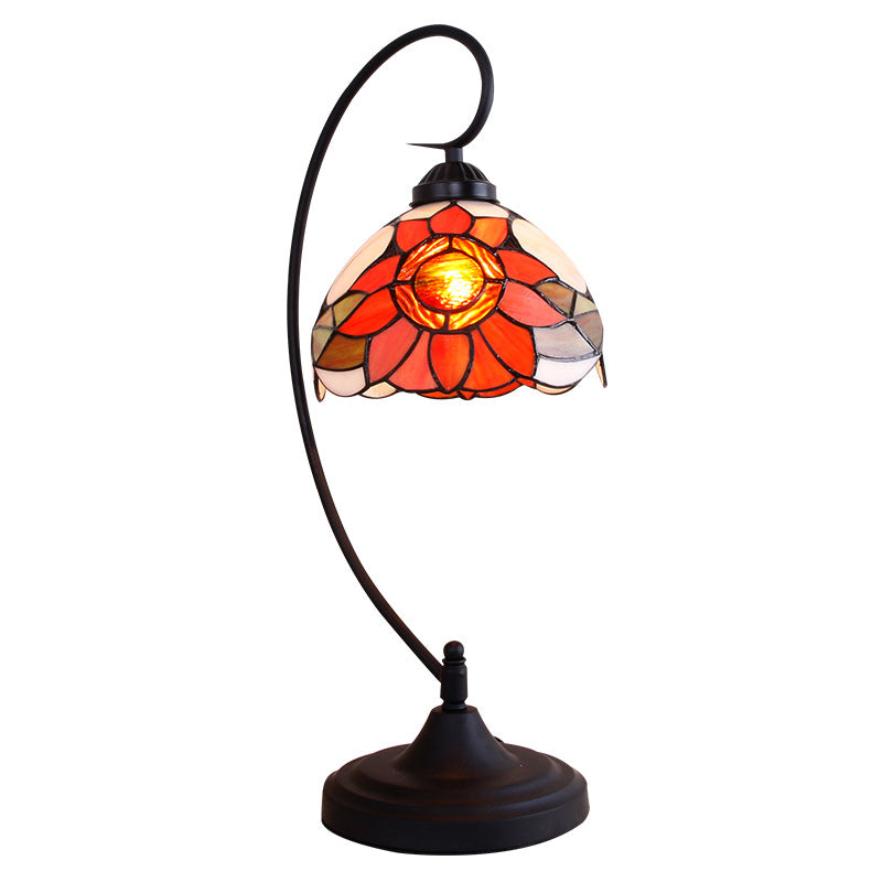 Sunflower Stained Glass Dome Table Lamp