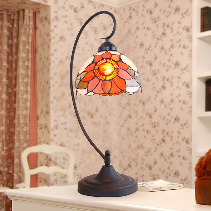 Sunflower Stained Glass Dome Table Lamp