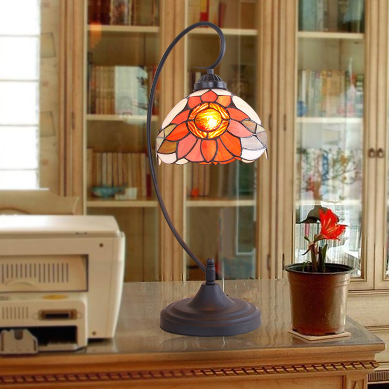 Sunflower Stained Glass Dome Table Lamp