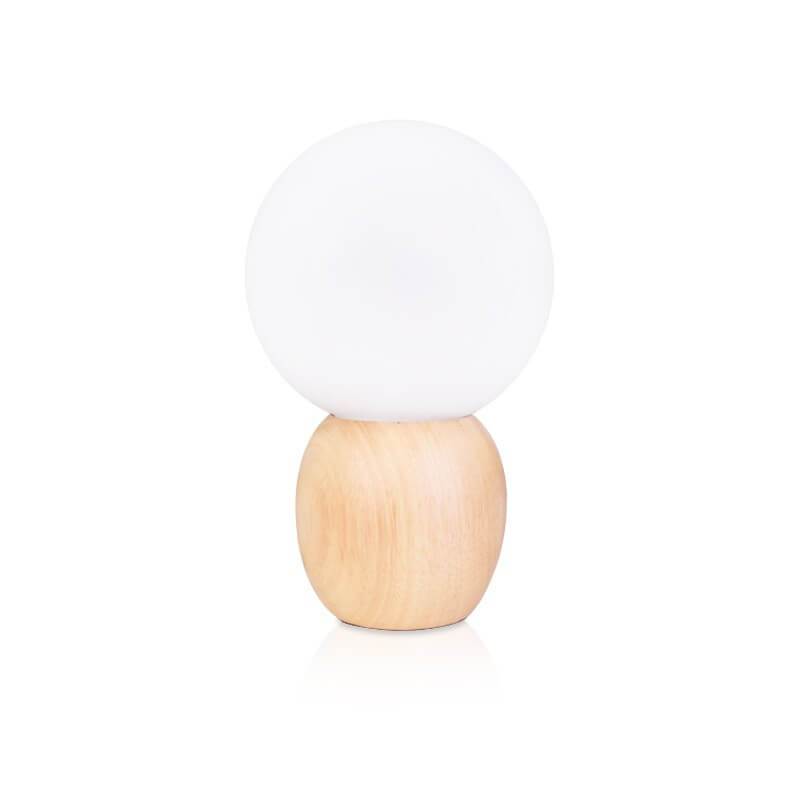 Solid Wood Milk White Table Lamp