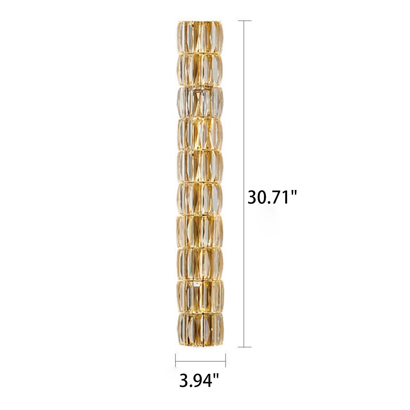 Crystal Column 6-Light Wall Lamp