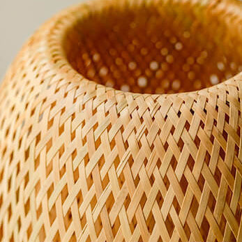 Moso Bamboo Wood Iron Table Lamp