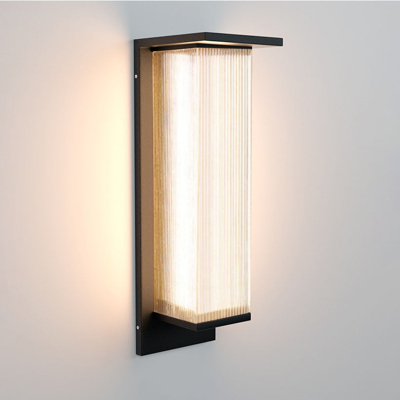Rectangular Stainless Steel Acrylic Outdoor Light