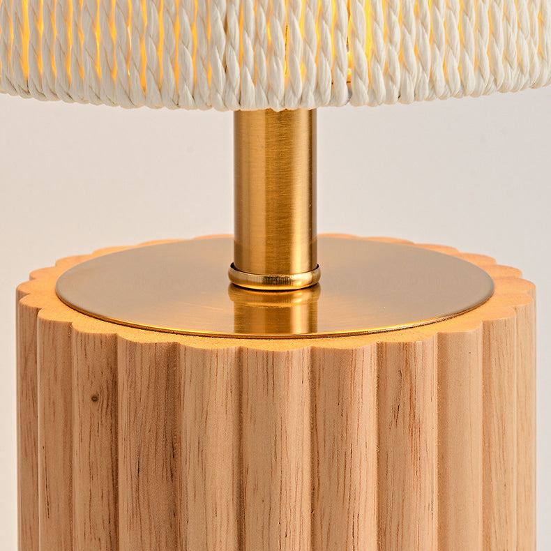 Round Cylinder Paper Rope Table Lamp