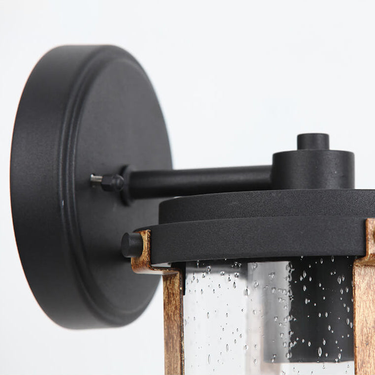 Cylindrical Aluminum Alloy Glass Outdoor Light