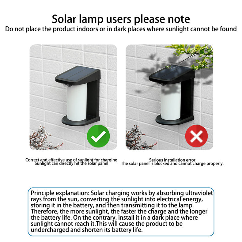 Cylinder PC ABS Garden Outdoor Light
