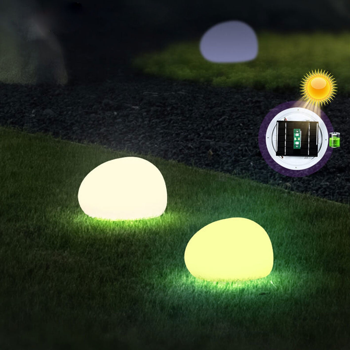 Solar Waterproof Spherical Outdoor Lawn Light