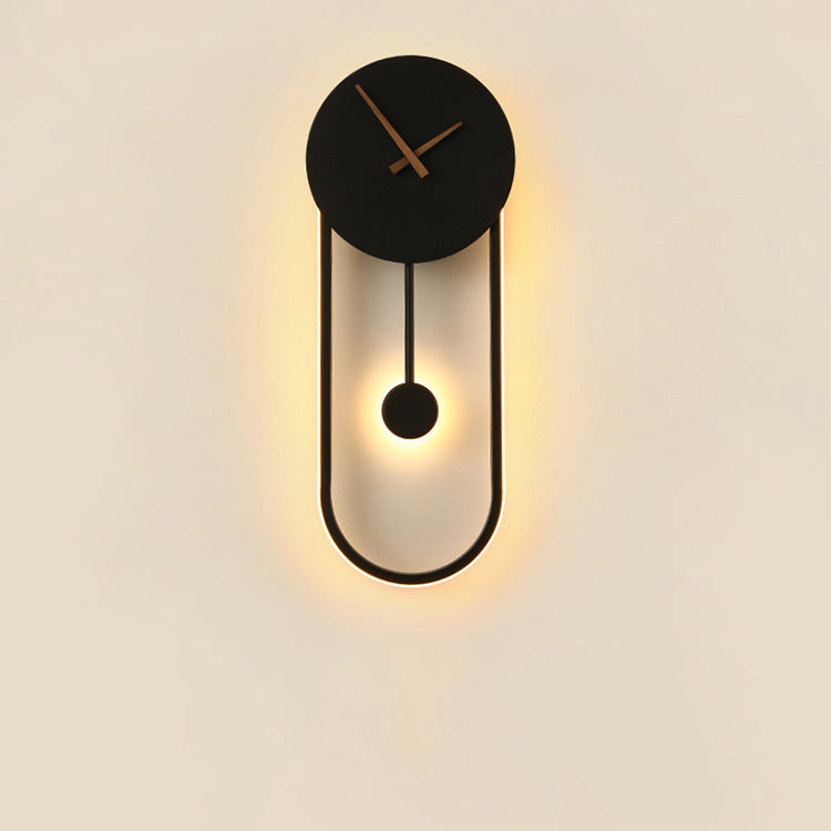 Round Oval Clock Shape Wall Lamp