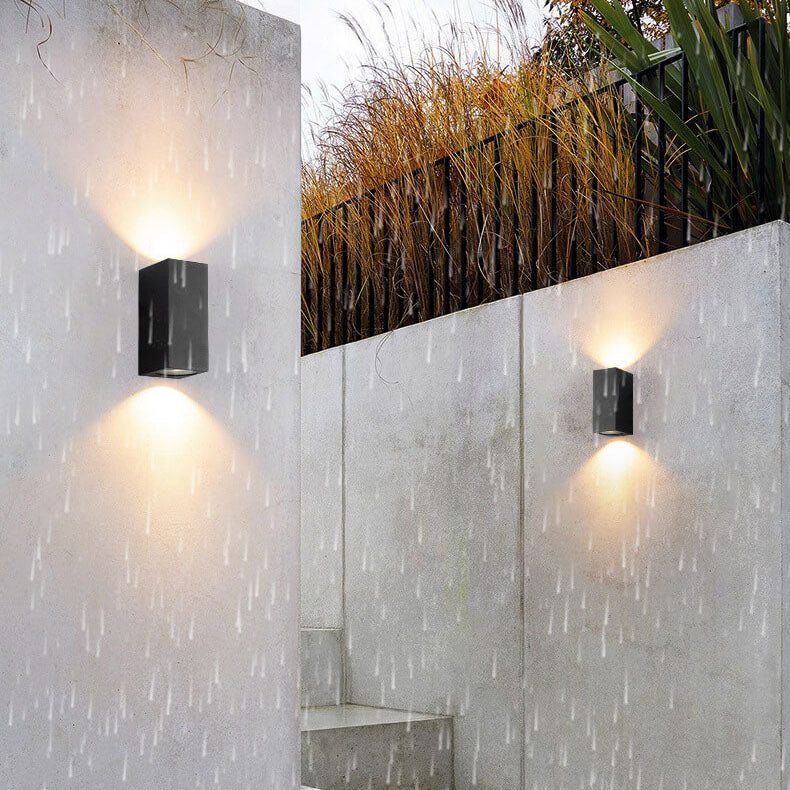 Aluminum Glass Cylinder 2-Light Outdoor Light