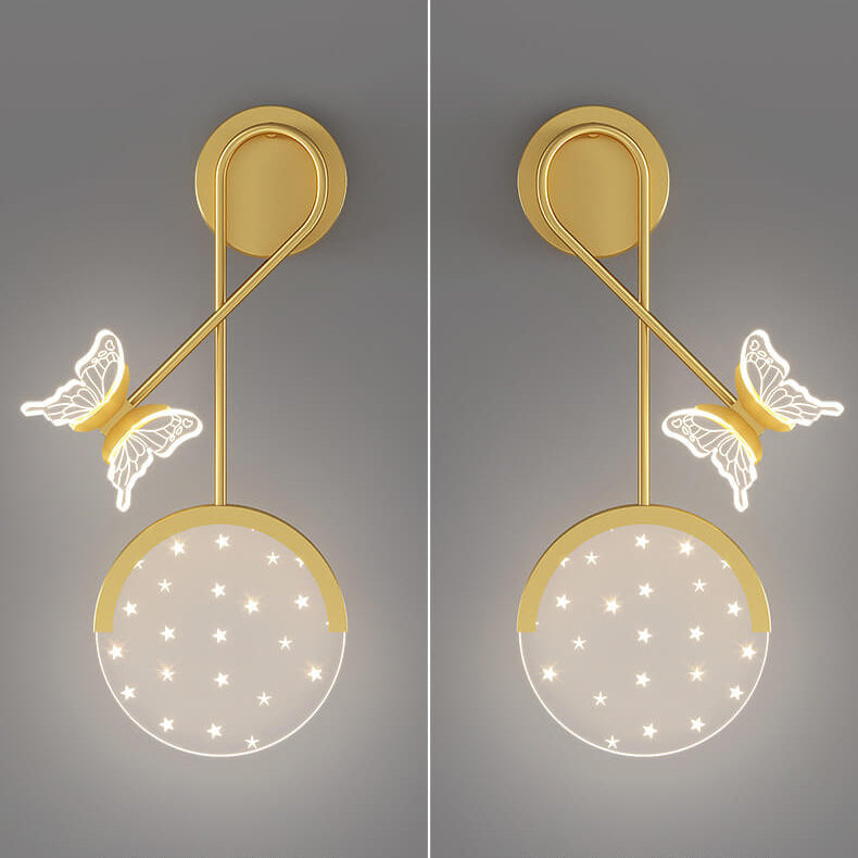 Acrylic Butterfly Star Design Wall Lamp