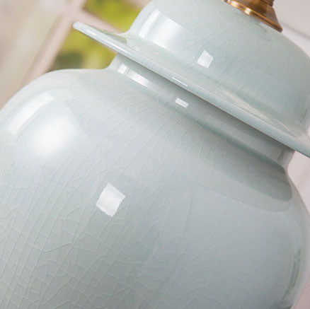 Fabric Ceramic Vase Home Table Lamp