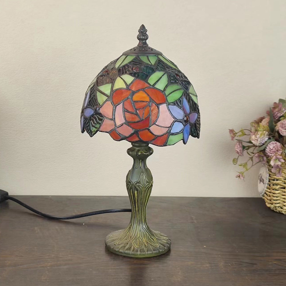Dome Flower Zinc Stained Table Lamp