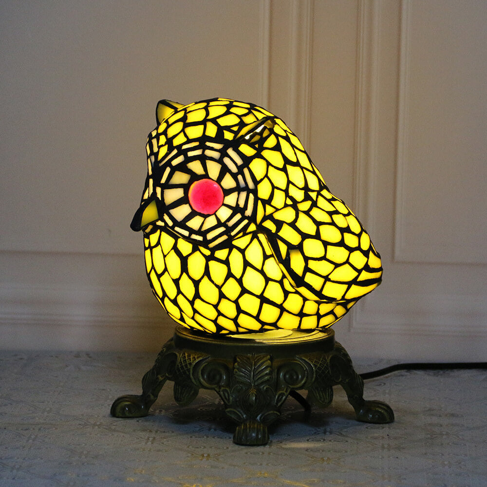 Cartoon Parrot Resin Stained Table Lamp