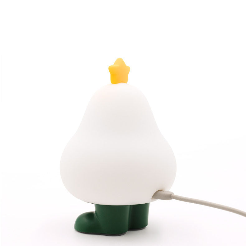 Cartoon Pear Silicone Timing Table Lamp