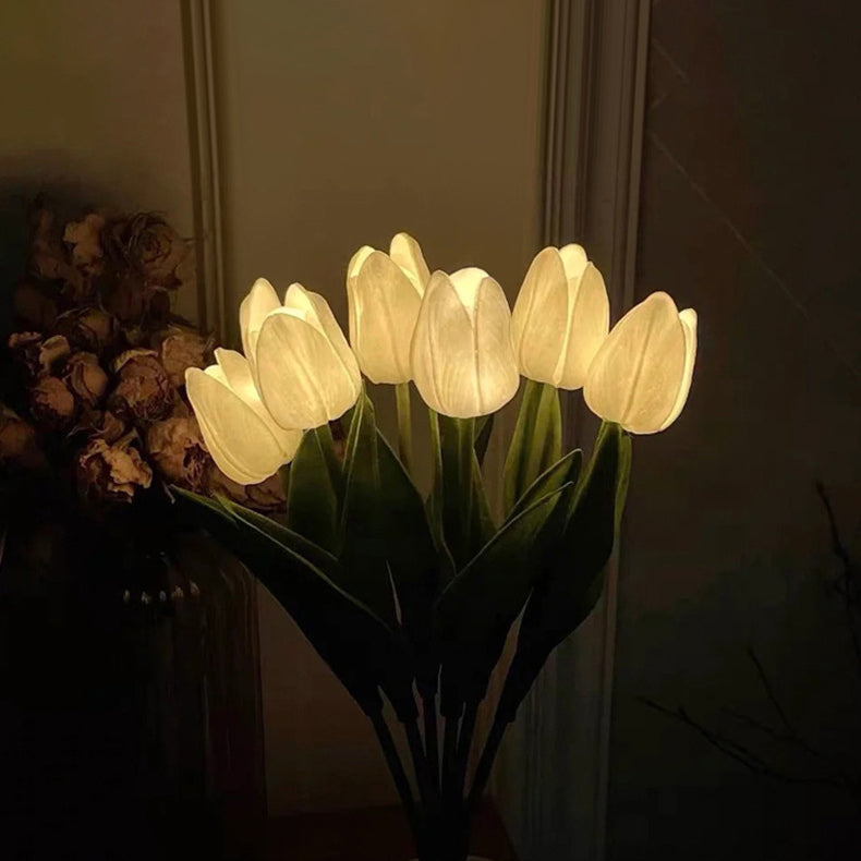 PU Ceramic Tulip Simulated Table Lamp