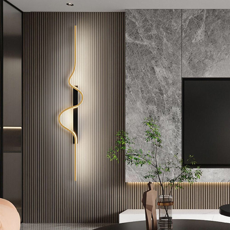 Aluminum Corrugated Strip Iron Wall Lamp