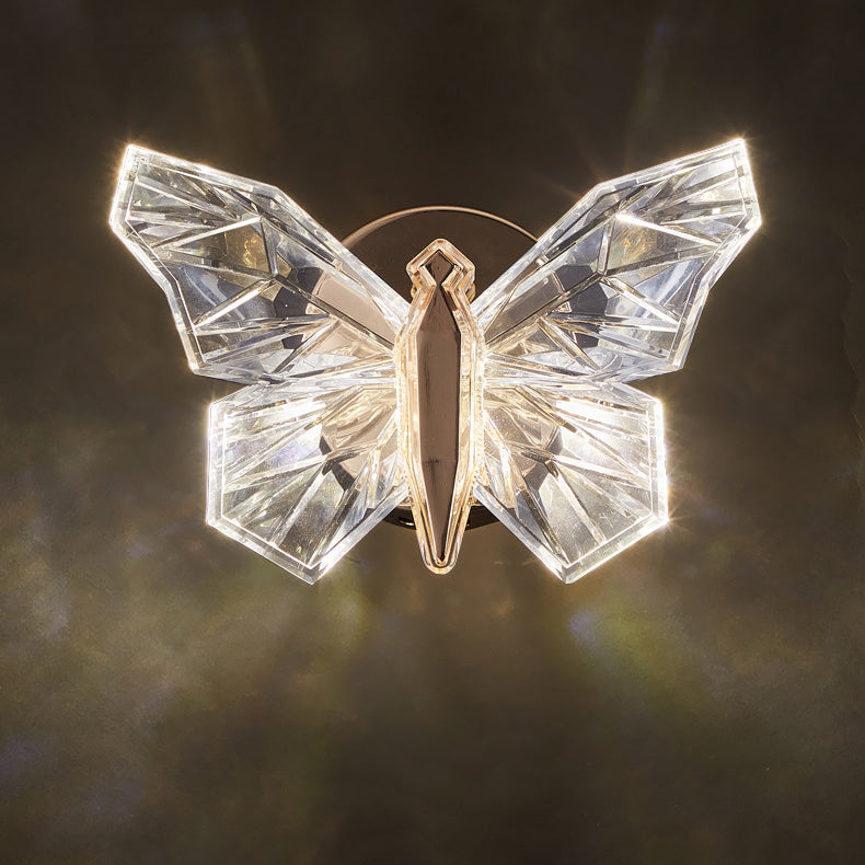 Butterfly Hardware Aluminum Acrylic Wall Lamp