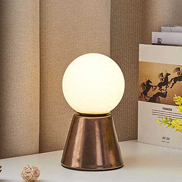 Orb Moon Ceramic Glass Table Lamp