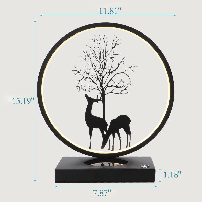 Decorative Tree Deer's Mobile Table Lamp