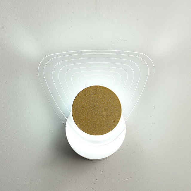 Gold Geometric Acrylic Wall Lamp