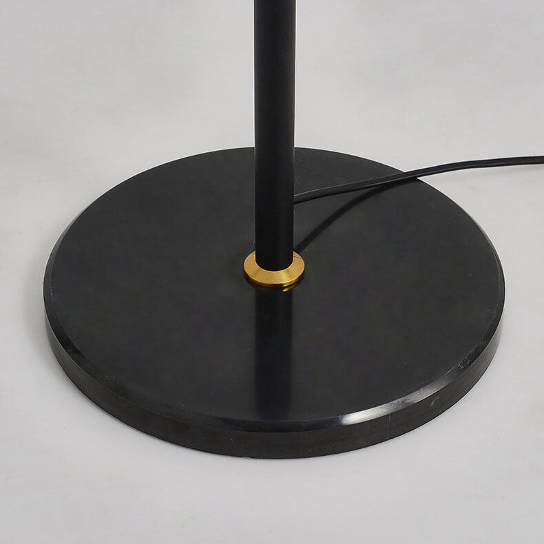 Pleated Cone Marble Floor Lamp