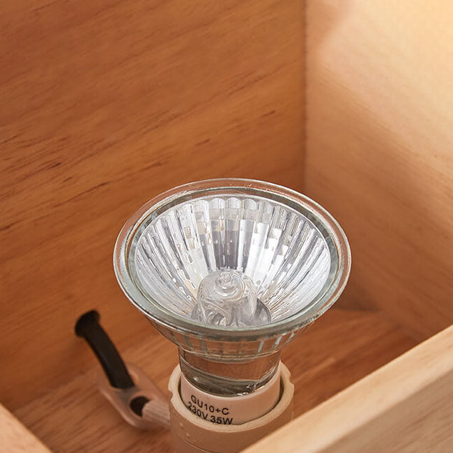 Minimal Rectangular Wooden Melting Table Lamp