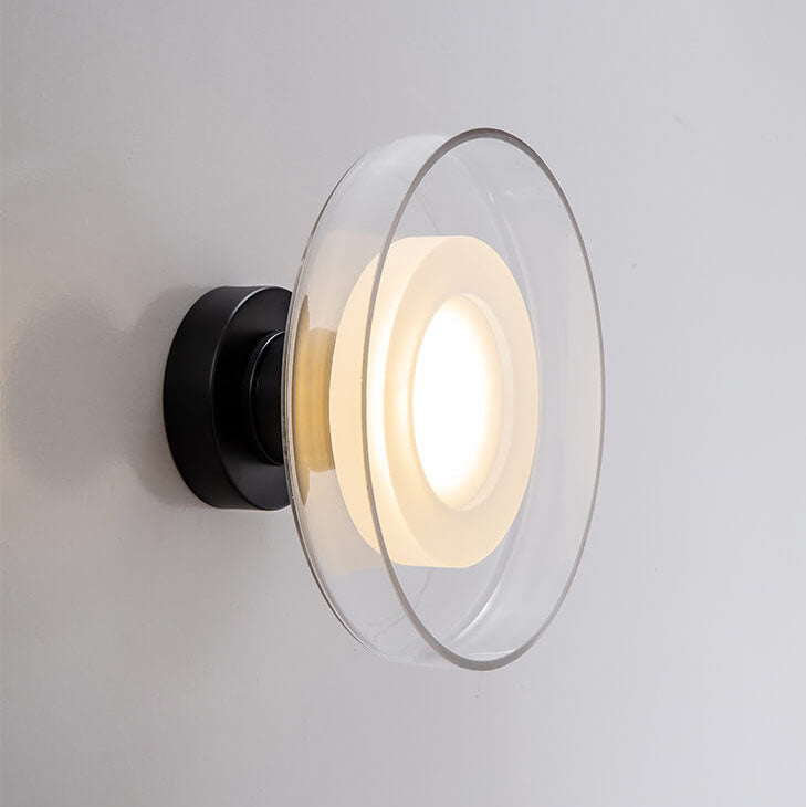 Round Hardware Glass Wall Lamp