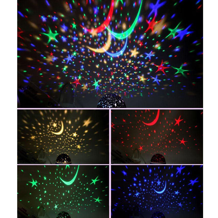 Rotating Star Ambient Rechargeable Table Lamp