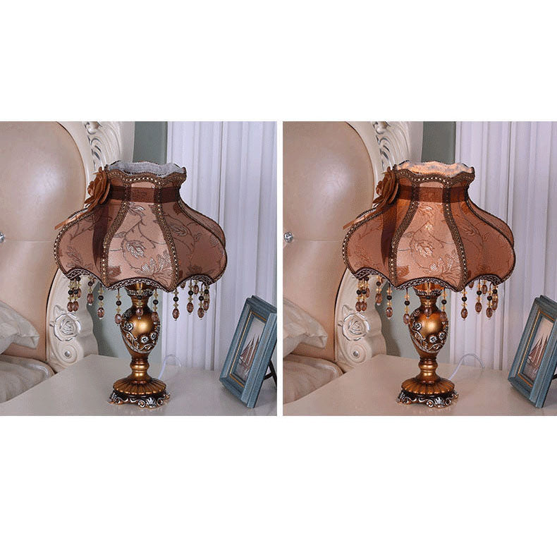Fabric Lace Resin Table Lamp